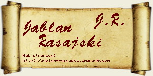 Jablan Rašajski vizit kartica